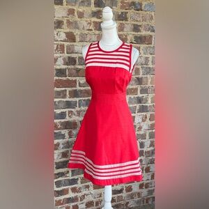 🦋 Just...Taylor Red and Nude A-Line Dress